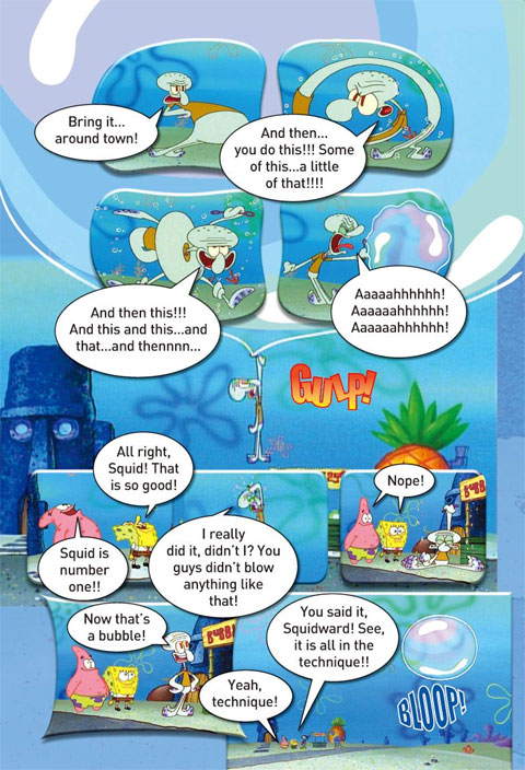  SpongeBob English Comic Book(5) We're making...BUBBLE ART!! 