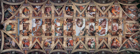  미켈란젤로의 '시스티나 성당의 천장화'(1508~1512년)